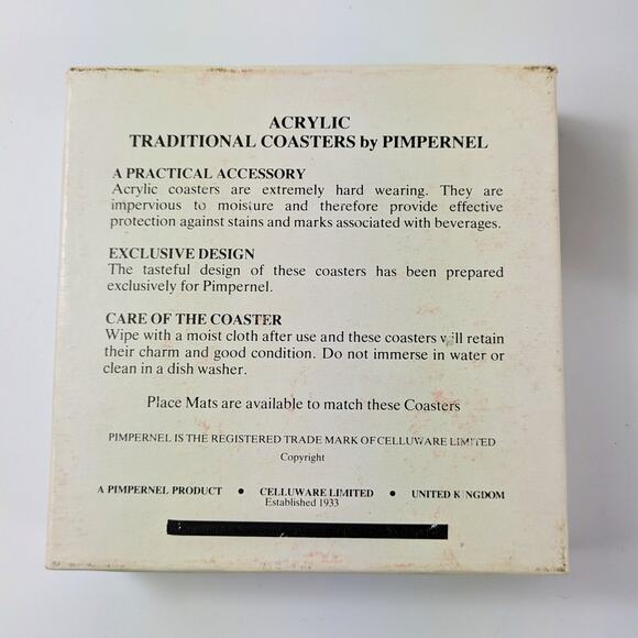 Pimpernel Vintage Drink Coasters Acrylic Classic Cars Made in England Six Cork - Picture 10 of 14